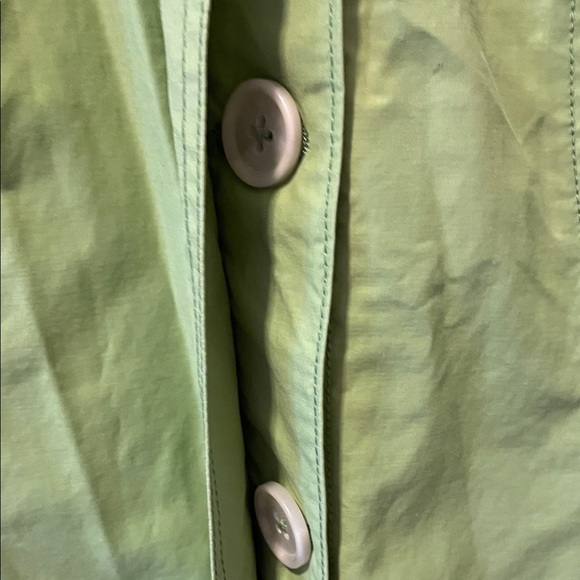 Eddie Bauer Women's Lime Green Trench Coat - Picture 4 of 6